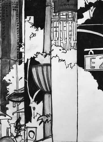 23rd Steet Flatiron District;
charcoal on paper, 24 x 18" 23rd Steet Flatiron District;
charcoal on paper, 24 x 18"